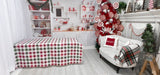 Laden Sie das Bild in den Galerie-Viewer, Fox Christmas Kitchen Fabric/Vinyl Cloth Backdrop