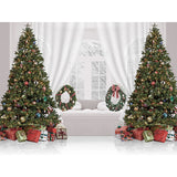 Laden Sie das Bild in den Galerie-Viewer, Fox Rolled Window Vinyl Christmas Tree Backdrop - Foxbackdrop