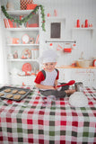 Laden Sie das Bild in den Galerie-Viewer, Fox Christmas Kitchen Fabric/Vinyl Cloth Backdrop