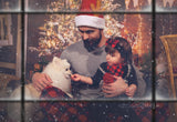 Laden Sie das Bild in den Galerie-Viewer, Fox Rolled Christmas Lights Fireplace Vinyl Photography Backdrop - Foxbackdrop