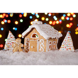 Laden Sie das Bild in den Galerie-Viewer, Fox Rolled Gingerbread House Children Christmas Vinyl Backdrop - Foxbackdrop