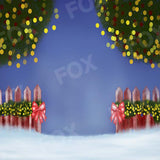 Laden Sie das Bild in den Galerie-Viewer, Fox Rolled Christmas Trees Night Shine Vinyl Backdrop - Foxbackdrop