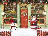 Laden Sie das Bild in den Galerie-Viewer, Fox Rolled Santa Claus Christmas Gifts Snow Vinyl Backdrop for Photography - Foxbackdrop