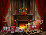 Laden Sie das Bild in den Galerie-Viewer, Fox Rolled Christmas Gifts Vinyl Backdrop for Photography - Foxbackdrop