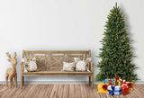 Laden Sie das Bild in den Galerie-Viewer, Fox Rolled Christmas Trees Gifts Fawn Sofa Vinyl Backdrop - Foxbackdrop