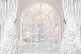 Laden Sie das Bild in den Galerie-Viewer, Fox Snow Winter Christmas Indoor Photography Fabric/Vinyl Backdrop