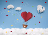 Laden Sie das Bild in den Galerie-Viewer, Fox Cotton Cloud Valentinstag Vinyl Hintergrund