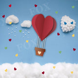 Laden Sie das Bild in den Galerie-Viewer, Fox Cotton Cloud Valentinstag Vinyl Hintergrund