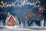 Laden Sie das Bild in den Galerie-Viewer, Fox Merry Christmas Winter is Coming Fabric/Vinyl Photos Backdrop