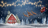 Laden Sie das Bild in den Galerie-Viewer, Fox Merry Christmas Winter is Coming Fabric/Vinyl Photos Backdrop