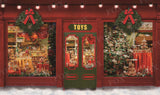 Laden Sie das Bild in den Galerie-Viewer, Fox Christmas Tree Shop Toys Window Photography Fabric/Vinyl Backdrop Designed by JT photography