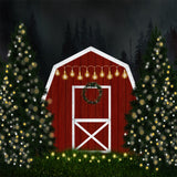 Laden Sie das Bild in den Galerie-Viewer, Fox Christmas Eve Ranch Fabric/Vinyl Backdrop Designed by JT photography