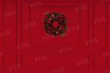 Laden Sie das Bild in den Galerie-Viewer, Fox Christmas Vintage Red Wall Wreath Backdrop Fabric/Vinyl Designed by JT photography