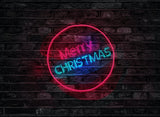 Laden Sie das Bild in den Galerie-Viewer, Fox Neon Christmas Lights Outdoor Photography Fabric/Vinyl Backdrop