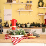 Laden Sie das Bild in den Galerie-Viewer, Fox Christmas Yellow Kitchen Bar Fabric/Vinyl Backdrop