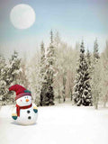 Laden Sie das Bild in den Galerie-Viewer, Fox Rolled Outdoor Winter Snowman Vinyl Photography Backdrop-Foxbackdrop