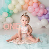 Laden Sie das Bild in den Galerie-Viewer, Fox Rolled Balloons Cake Smash Vinyl Backdrop Design by Kali-Foxbackdrop