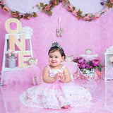 Laden Sie das Bild in den Galerie-Viewer, Fox Rolled Pink Girl Birthday Vinyl Backdrop Design by Maria Gabriela-Foxbackdrop