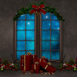 Laden Sie das Bild in den Galerie-Viewer, Fox Christmas Gift Window Photos Vinyl Backdrop-Foxbackdrop