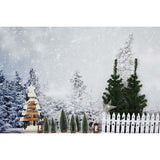 Laden Sie das Bild in den Galerie-Viewer, Fox Rolled Outdoor Snow Christmas Pine Vinyl Backdrops-Foxbackdrop