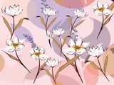 Laden Sie das Bild in den Galerie-Viewer, Fox Pink Light Purple Background with Flowers Vinyl Backdrop-Foxbackdrop