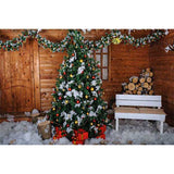 Laden Sie das Bild in den Galerie-Viewer, Fox Rolled Christmas Tree Snow Vinyl Backdrops - Foxbackdrop