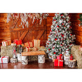 Laden Sie das Bild in den Galerie-Viewer, Fox Rolled Christmas Trees Gifts Vinyl Photography Backdrop - Foxbackdrop