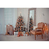 Laden Sie das Bild in den Galerie-Viewer, Fox Rolled Christmas Golden Trees Vinyl Photo Backdrop-Foxbackdrop