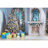 Laden Sie das Bild in den Galerie-Viewer, Fox Rolled Christmas Tree Fireplace Vinyl Photo Backdrop-Foxbackdrop