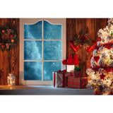 Laden Sie das Bild in den Galerie-Viewer, Fox Rolled Indoor Christmas Door Trees Vinyl Backdrop-Foxbackdrop