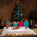 Laden Sie das Bild in den Galerie-Viewer, Fox Rolled Christmas Table Trees Lights Vinyl Backdrop-Foxbackdrop