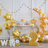 Laden Sie das Bild in den Galerie-Viewer, Fox Rolled Golden Cake Smash Kids Birthday Vinyl Backdrop-Foxbackdrop