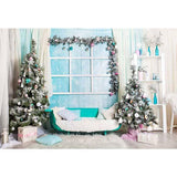 Laden Sie das Bild in den Galerie-Viewer, Fox Rolled Christmas Trees Sofa Vinyl Photo Backdrop-Foxbackdrop