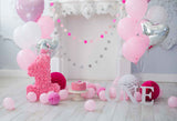 Laden Sie das Bild in den Galerie-Viewer, Fox Rolled Pink Balloons Girl Birthday Cake Smash Vinyl Backdrop-Foxbackdrop