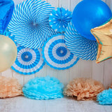 Laden Sie das Bild in den Galerie-Viewer, Fox Rolled Blue Boy Birthday Cake Smash Vinyl Backdrop-Foxbackdrop