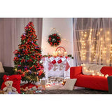 Laden Sie das Bild in den Galerie-Viewer, Fox Rolled Shiny Christmas Trees Lights Sock Vinyl Backdrop-Foxbackdrop