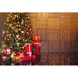 Laden Sie das Bild in den Galerie-Viewer, Fox Rolled Christmas Trees Lights Vinyl Backdrops - Foxbackdrop