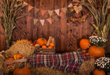 Laden Sie das Bild in den Galerie-Viewer, Fox Rolled Thanksgiving Day Vinyl Rolled Backdrops-Foxbackdrop