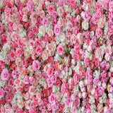 Laden Sie das Bild in den Galerie-Viewer, Fox Rolled Pink Flowers Wall Vinyl Wedding Backdrop-Foxbackdrop