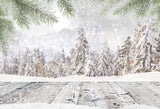 Laden Sie das Bild in den Galerie-Viewer, Fox Winter Snow Christmas Trees Vinyl Photos Backdrop-Foxbackdrop