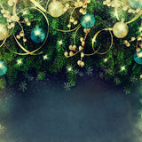 Laden Sie das Bild in den Galerie-Viewer, Fox Green Christmas Party Vinyl Photo Backdrop - Foxbackdrop