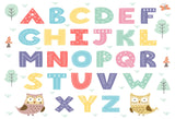 Laden Sie das Bild in den Galerie-Viewer, Fox Cartoon English Alphabet Children Vinyl Backdrop-Foxbackdrop