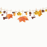 Laden Sie das Bild in den Galerie-Viewer, Fox Beige Autumn Leaves Vinyl Photography Backdrops-Foxbackdrop