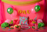 Laden Sie das Bild in den Galerie-Viewer, Fox Pink Balloons Children Birthday Vinyl Backdrop Design By Neiva-Foxbackdrop