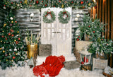 Laden Sie das Bild in den Galerie-Viewer, Fox Christams Trees Vinyl Photos Backdrop-Foxbackdrop