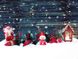 Laden Sie das Bild in den Galerie-Viewer, Fox Rolled Christmas Snows Wood Wall Vinyl Backdrop - Foxbackdrop