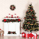 Laden Sie das Bild in den Galerie-Viewer, Fox Rolled Christmas Trees Vinyl Photos Backdrop - Foxbackdrop