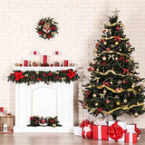 Laden Sie das Bild in den Galerie-Viewer, Fox Rolled Christmas Trees Vinyl Photos Backdrop-Foxbackdrop