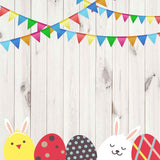 Laden Sie das Bild in den Galerie-Viewer, Fox Rolled Wood Easter Cartoon Vinyl Photography Backdrop-Foxbackdrop