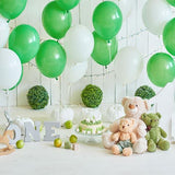 Laden Sie das Bild in den Galerie-Viewer, Fox Rolled Green Balloons Cake Smash Children Vinyl Backdrop-Foxbackdrop